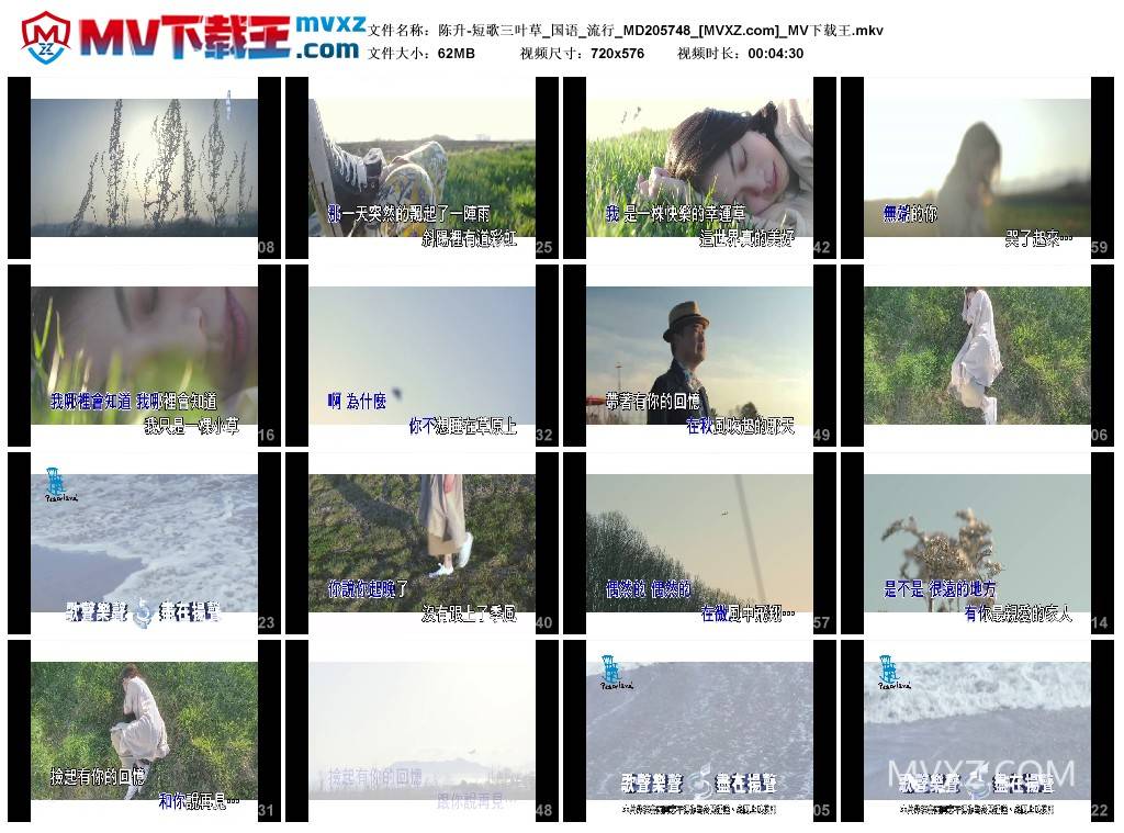 陈升-短歌三叶草_国语_流行_MD205748